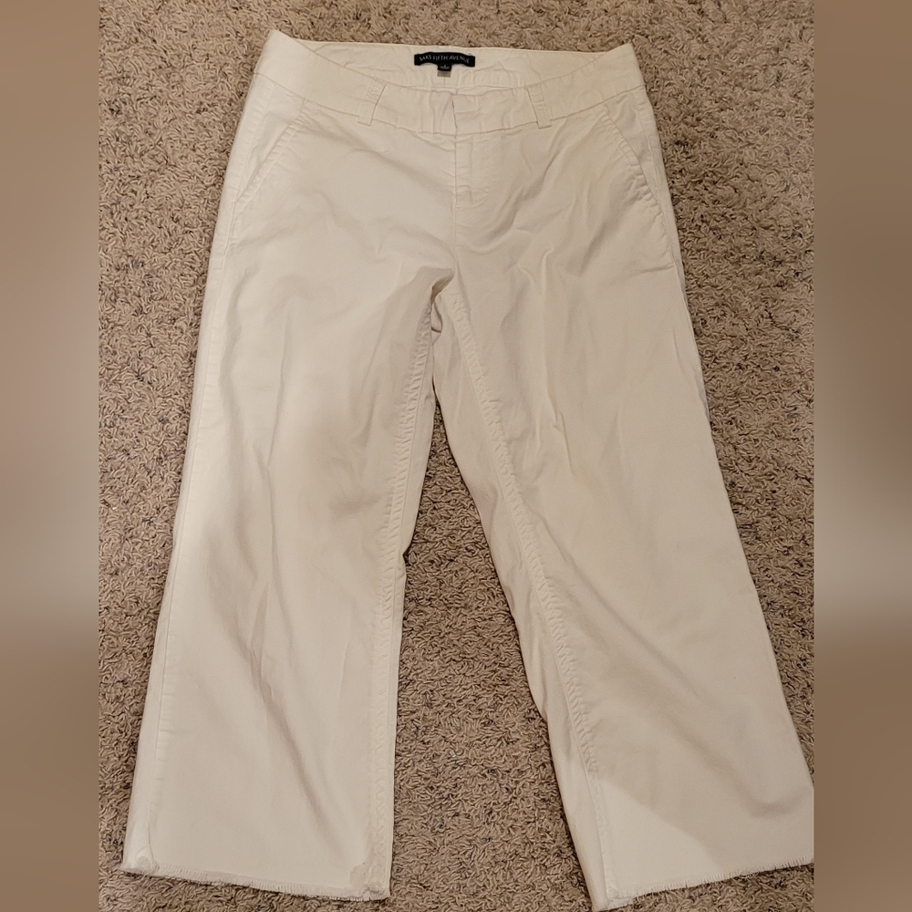 Saks Fifth Avenue White  Wide-Leg Pants